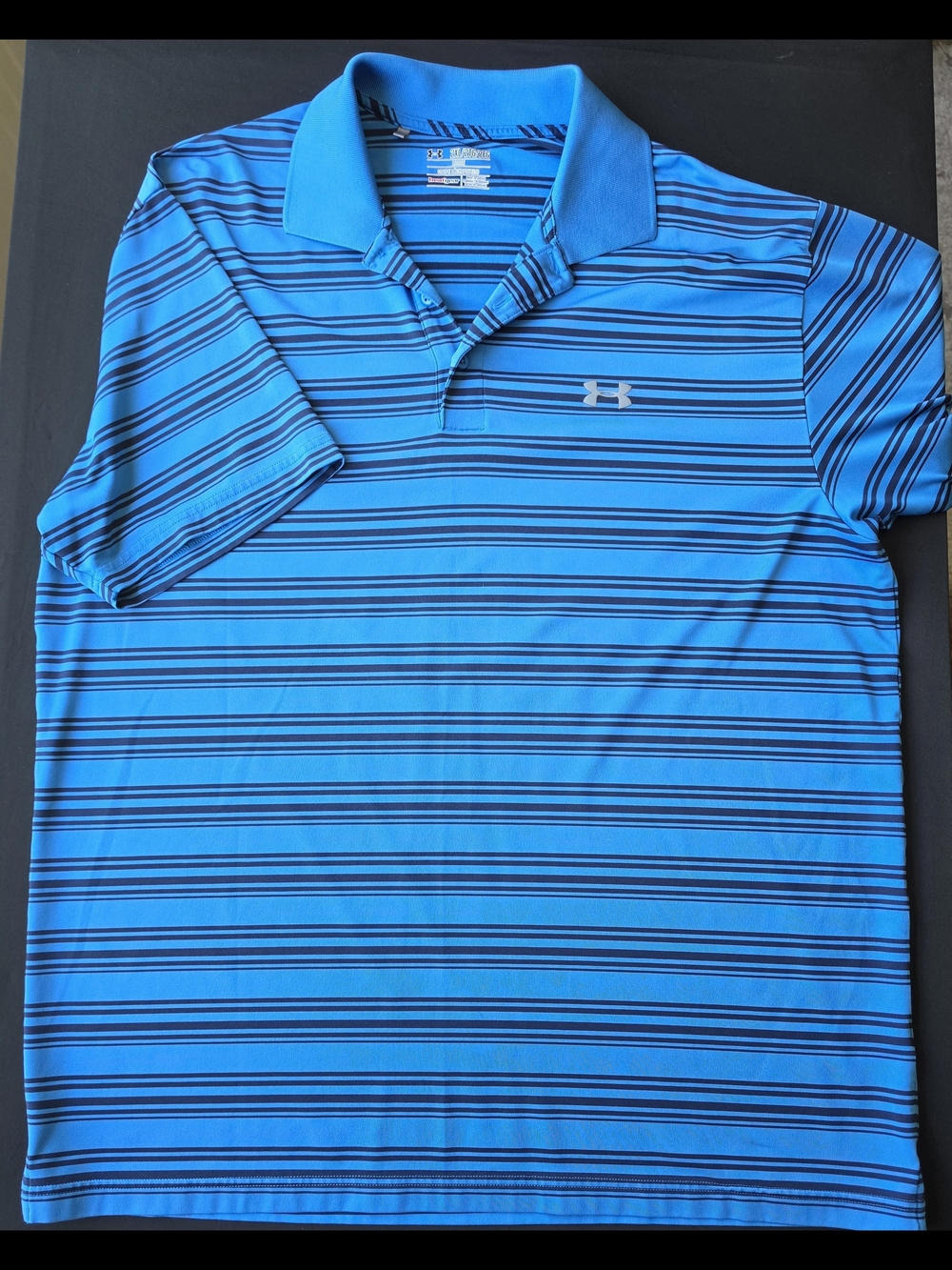 Under Armour Men’s Blue Striped Performance Polo